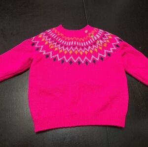 Cat & Jack Pink Fair Isle Sweater   Size 12mo.